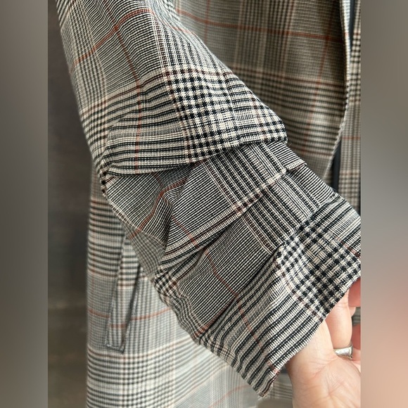 NWT Philosophy Gray Plaid Open Front Blazer - Picture 7 of 8